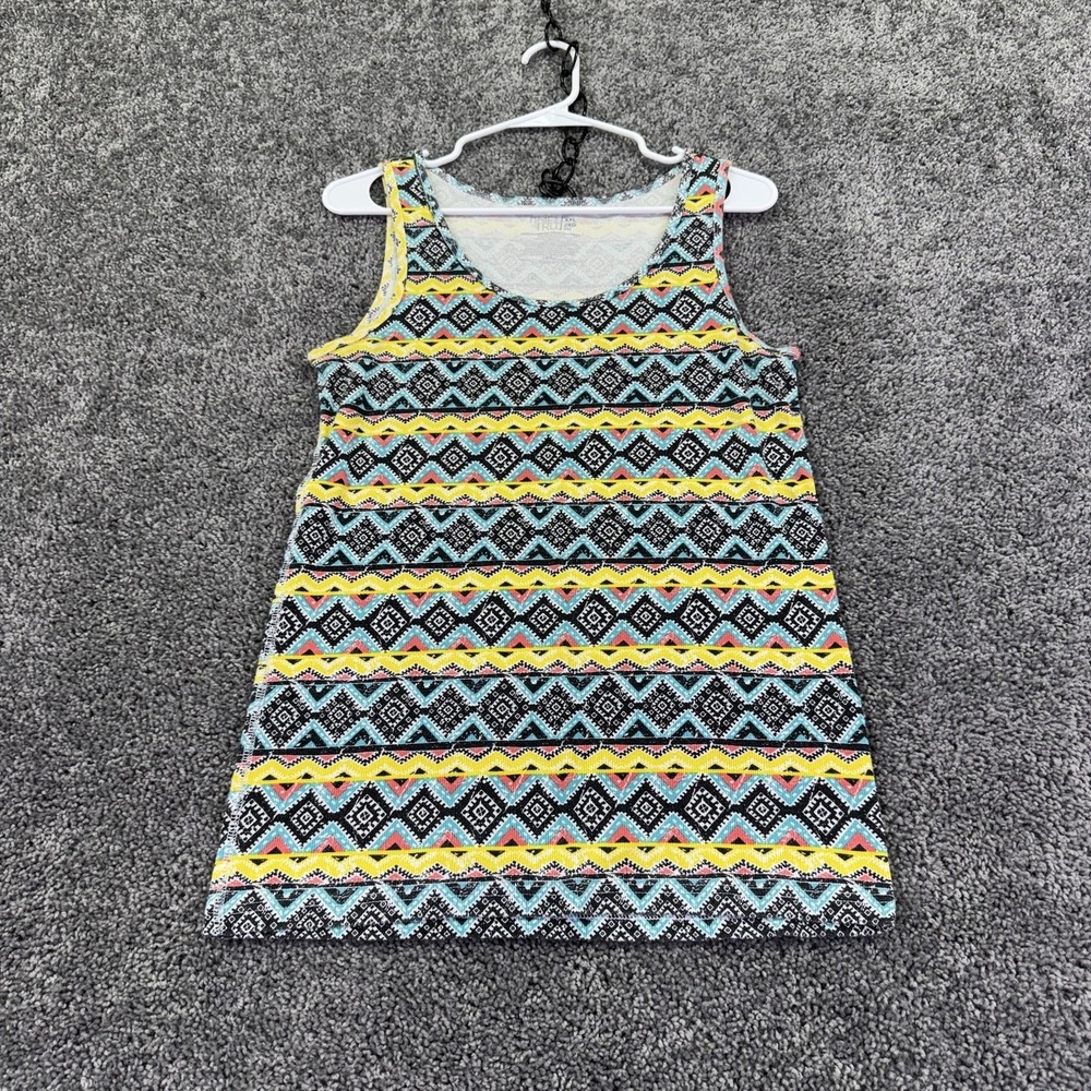 Time And Tru Tank Top Womens 2XL Multicolor Aztec Scoop Neck Jersey Plus Summer